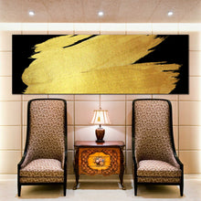 Load image into Gallery viewer, gold  brush  stroke  pattern  canvas  wall  art For Living Room
