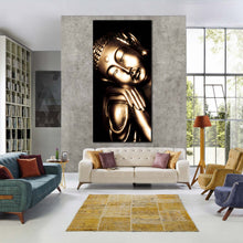 Load image into Gallery viewer, golden  buddha  black  background  canvas  prints For Living Room
