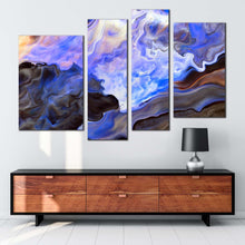 Load image into Gallery viewer, graphic abstract canvas print white abstract marble design 4 piece canvas wall art abstract digital oil paintings multi canvas for living room
