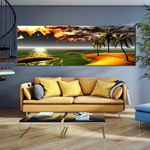 Load image into Gallery viewer, hawaiian  beach  and  palms  dusk  large  canvas  wall  art For Living Room
