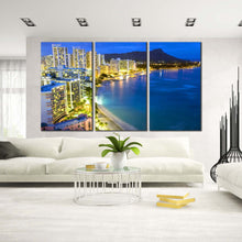 Load image into Gallery viewer, hawaiian beach triptych wall art for  decoration tropical photography In Living Room
