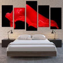 Load image into Gallery viewer, hd abstract canvas wall art red abstract liquid canvas set abstract splash 5 piece canvas red abstract liquid canvas print For Bedroom
