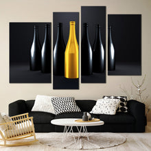 Load image into Gallery viewer, high end champagne bottles group 4 piece canvas prints 

