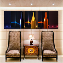 Load image into Gallery viewer, high  end  champagne  bottles  panoramic  canvas  prints In Living Room
