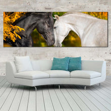 Load image into Gallery viewer, horses  portrait  canvas  print  horses  in  orange  autumn  wide  canvas  black  and  white  horses  1  piece  canvas  wall  art For Living Room
