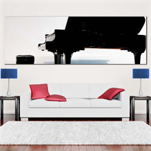 Load image into Gallery viewer, isolated  piano  canvas  print  black  grand  piano  canvas  artwork  white  background  classical  piano  1  piece  canvas  wall  art For Living Room
