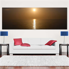 Load image into Gallery viewer, japan  ocean  canvas  wall  art  ocean  yellow  sun  scenery  1  piece  canvas  print  brown  shiretoko  hokkaido  sea  canvas  artwork For Living Room
