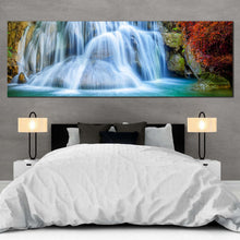 Load image into Gallery viewer, kanchanaburi  waterfall  canvas  wall  arthuai  mae  khamin  waterfall  canvas  print  thailand  colorful  waterfall  scenery  1  piece  canvas For Bedroom
