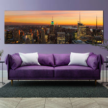 Load image into Gallery viewer, large  size  modern  Manhattan  lights  buildings  new  york  city  1  piece  wall  art For Living Room
