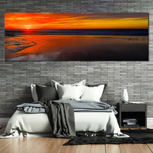 Load image into Gallery viewer, legzira  beach  canvas  wall  art  morocco  orange  clouds  sunset  seascape  wide  canvas  middle  east  brown  ocean  1  piece  canvas  print In Bedroom
