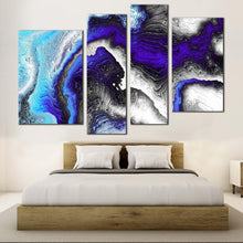 Load image into Gallery viewer, liquid texture canvas wall art abstract artwork print abstract digital fractal pattern 4 piece multi canvas
