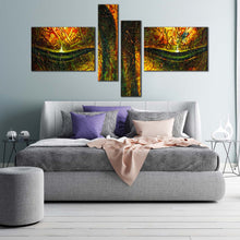 Load image into Gallery viewer, lord buddha canvas wall art peaceful buddha face close up 4 piece canvas print colorful buddha face multi canvas artwork For Your Bedroom
