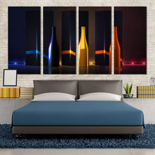Load image into Gallery viewer, luxury champagne bottles Packaging 4 piece canvas prints In Bedroom
