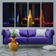 Load image into Gallery viewer, luxury champagne bottles Packaging 4 piece canvas prints In Your Living Room
