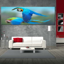 Load image into Gallery viewer, macaw  flying  canvas  wall  art  blue  exotic  parrot  1  piece  canvas  print  colorful  parrot  flying  canvas  artwork For Living Room
