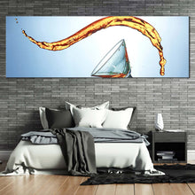 Load image into Gallery viewer, martini  splash  canvas  wall  art  blue  abstract  alcohol  drink  1  piece  canvas  artwork  yellow  martini  liquid  splash  canvas  print For Bedroom
