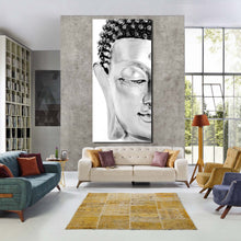 Load image into Gallery viewer, meditation  buddha  canvas  wall  art  black  and  white  buddha  face  canvas  artwork  grey  peaceful  buddha  1  piece  canvas  print For Living Room
