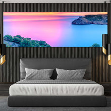 Load image into Gallery viewer, mediterranean  sea  canvas  wall  art  cloudy  orange  ocean  sky  1  piece  canvas  print  spain  blue  pink  ocean  canvas  artwork For Bedroom
