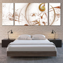 Load image into Gallery viewer, modern abstract canvas print brown elegant abstract multiple canvas white abstract patterns 3 piece canvas wall art For Bedroom
