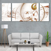 Load image into Gallery viewer, modern abstract canvas print brown elegant abstract multiple canvas white abstract patterns 3 piece canvas wall art For Living Room
