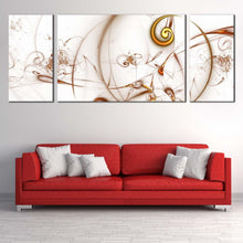 Load image into Gallery viewer, modern abstract canvas print brown elegant abstract multiple canvas white abstract patterns 3 piece canvas wall art In Living Room
