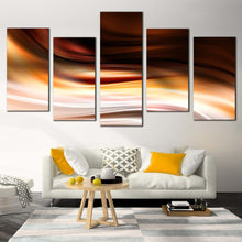 Load image into Gallery viewer, modern abstract canvas wall art black orange contemporary abstract 5 piece canvas set graphic abstract canvas print In Living Room
