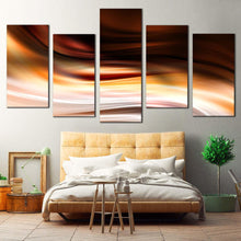 Load image into Gallery viewer, modern abstract canvas wall art black orange contemporary abstract 5 piece canvas set graphic abstract canvas print For Your Bedroom
