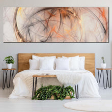 Load image into Gallery viewer, modern  abstract  canvas  wall  art  white  orange  modern  abstract  1  piece  canvas  elegant  abstract  wide  canvas For Bedroom
