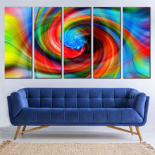 Load image into Gallery viewer, modern digital canvas print abstract graphic 5 piece canvas wall art colorful abstract multiple canvas For Living Room
