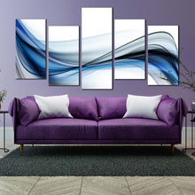 Load image into Gallery viewer, multi panel canvas wall art wave design abstract In Your Living Room
