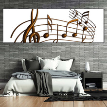 Load image into Gallery viewer, music  harmony  canvas  print  brown  3d  musical  notes  1  piece  canvas  wall  art  white  modern  abstract  music  notes  canvas  artwork For Bedroom
