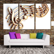 Load image into Gallery viewer, musical string wall art decorating music notes 3 piece wall art For Your Living Room
