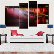 Load image into Gallery viewer, niagara Falls illumination at night 1 piece canvas print 
