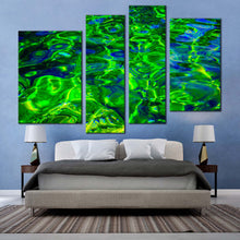 Load image into Gallery viewer, ocean abstract canvas print green sea water multiple canvas blue ocean water 4 piece canvas wall art for bedroom
