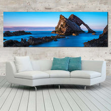 Load image into Gallery viewer, ocean  rock  canvas  wall  art  brown  bow  fiddle  sea  1  piece  canvas  print  blue  sky  ocean  coast  canvas  artwork In Living Room
