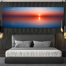 Load image into Gallery viewer, ocean  sky  canvas  print  blue  ocean  water  1  piece  canvas  wall  art  beautiful  red  sunset  reflection  seascape  canvas  artwork For Bedroom
