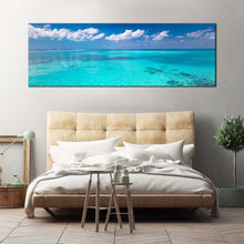 Load image into Gallery viewer, ocean  sky  canvas  wall  art  white  clouds  ocean  wide  canvas  blue  ocean  1  piece  canvas  print For Bedroom
