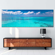 Load image into Gallery viewer, ocean  sky  canvas  wall  art  white  clouds  ocean  wide  canvas  blue  ocean  1  piece  canvas  print For Living Room
