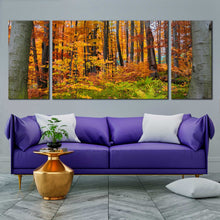 Load image into Gallery viewer, orange  trees  landscape  3  piece  canvas In Living Room
