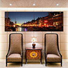 Load image into Gallery viewer, panoramic  canvas  print  copenhagen  harbor For Living Room
