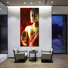 Load image into Gallery viewer, panoramic  gold  buddha  with  red  background For Living Room
