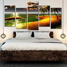 Load image into Gallery viewer, panoramic tropical beach hawaii sunset canvas wall decor For Your Bedroom
