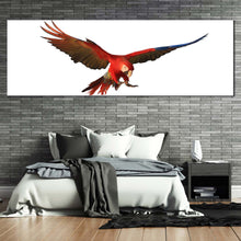 Load image into Gallery viewer, parrot  flying  canvas  print  red  macaw  parrot  1  piece  canvas  wall  art  white  background  bird  flying  wide  canvas For Bedroom
