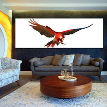 Load image into Gallery viewer, parrot  flying  canvas  print  red  macaw  parrot  1  piece  canvas  wall  art  white  background  bird  flying  wide  canvas For Living Room
