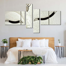 Load image into Gallery viewer, peaceful buddha canvas print white buddha face 4 piece canvas wall art panelled buddha close up multiple canvas For Bedroom
