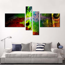 Load image into Gallery viewer, peaceful buddha canvas wall art lord buddha face canvas print colorful buddha 4 piece canvas For Living room
