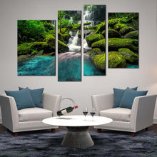 Load image into Gallery viewer, phu tub berk mountain stream water 4 panel canvas prints 
