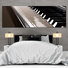 Load image into Gallery viewer, piano  music  canvas  wall  art  white  black  elegant  piano  keyboard  1  piece  canvas  print  piano  instrument  wide  canvas  artwork For Bedroom
