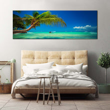 Load image into Gallery viewer, punta  cana  canvas  wall  art  dominican  republic  green  ocean  beach  panoramic  canvas  print  punta  cana  blue  sky  ocean  canvas  artwork For Bedroom
