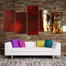 Load image into Gallery viewer, red gold buddha multi panel wall art In Your Living Room
